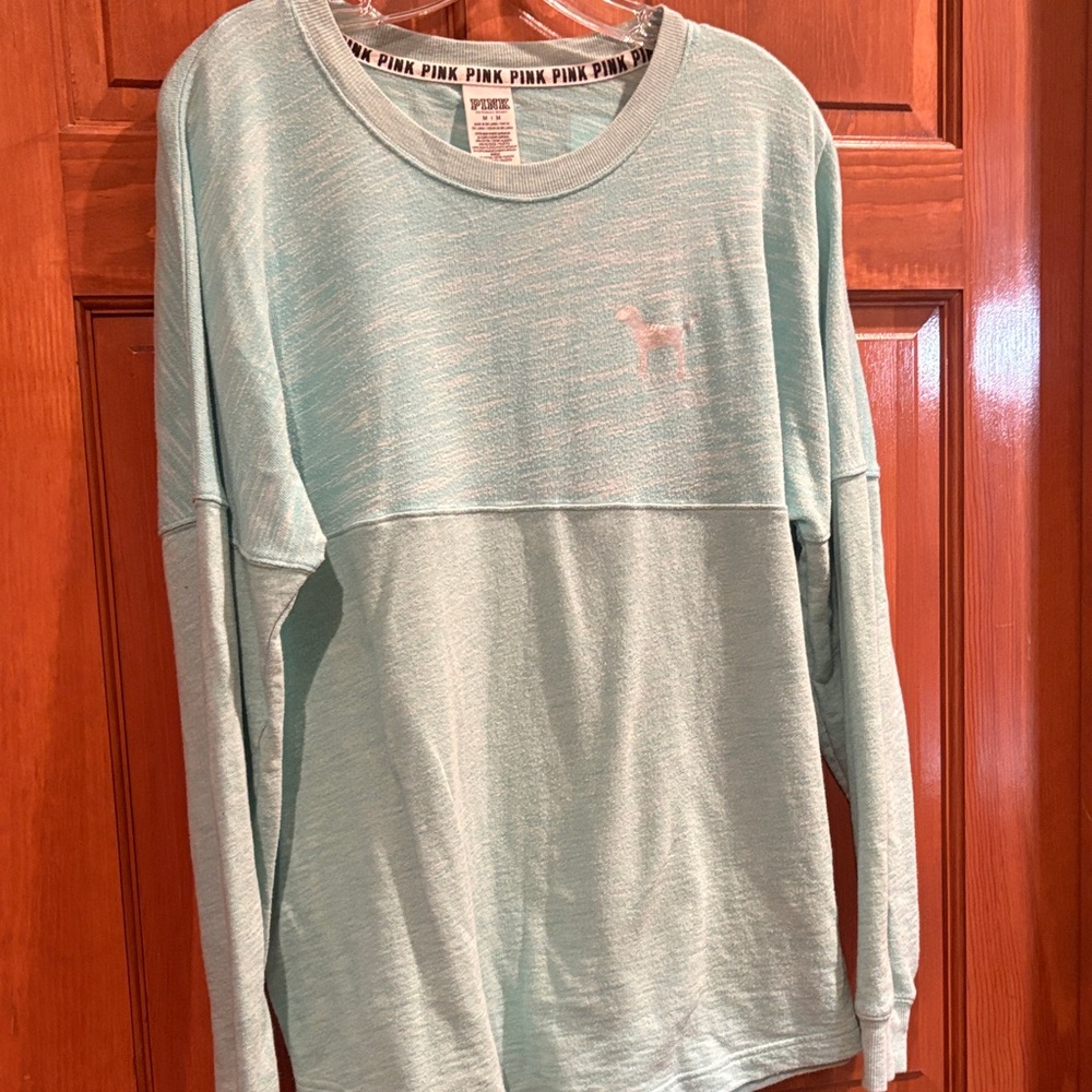 Victoria's Secret PINK Aqua Long Sleeve Top